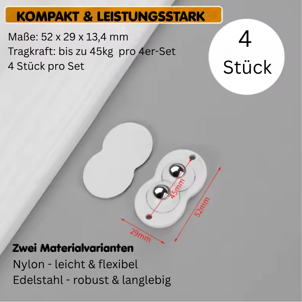 MoveMate    Selbstklebende Möbelrollen